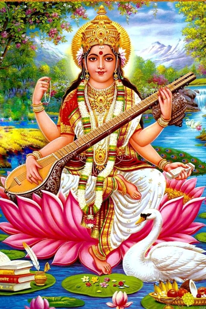 Saraswati- A Deusa do Conhecimento, da Arte e da Sabedoria - Deidades